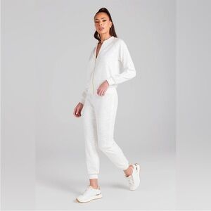 NADINE MERABI White Sequin Track Pants